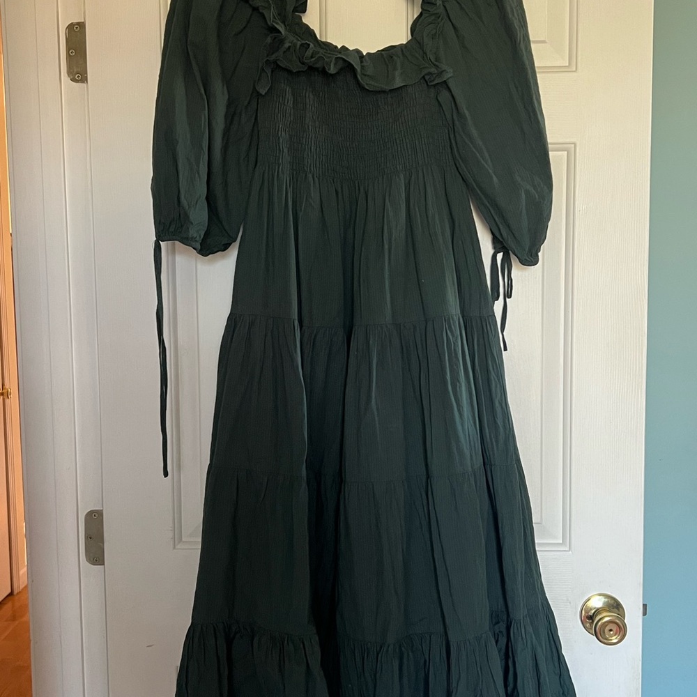 Chic Dark Green Long Sleeve Dress